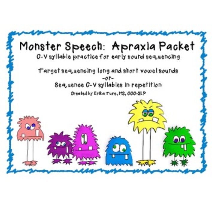 Monster Speech: Apraxia Packet (2024)